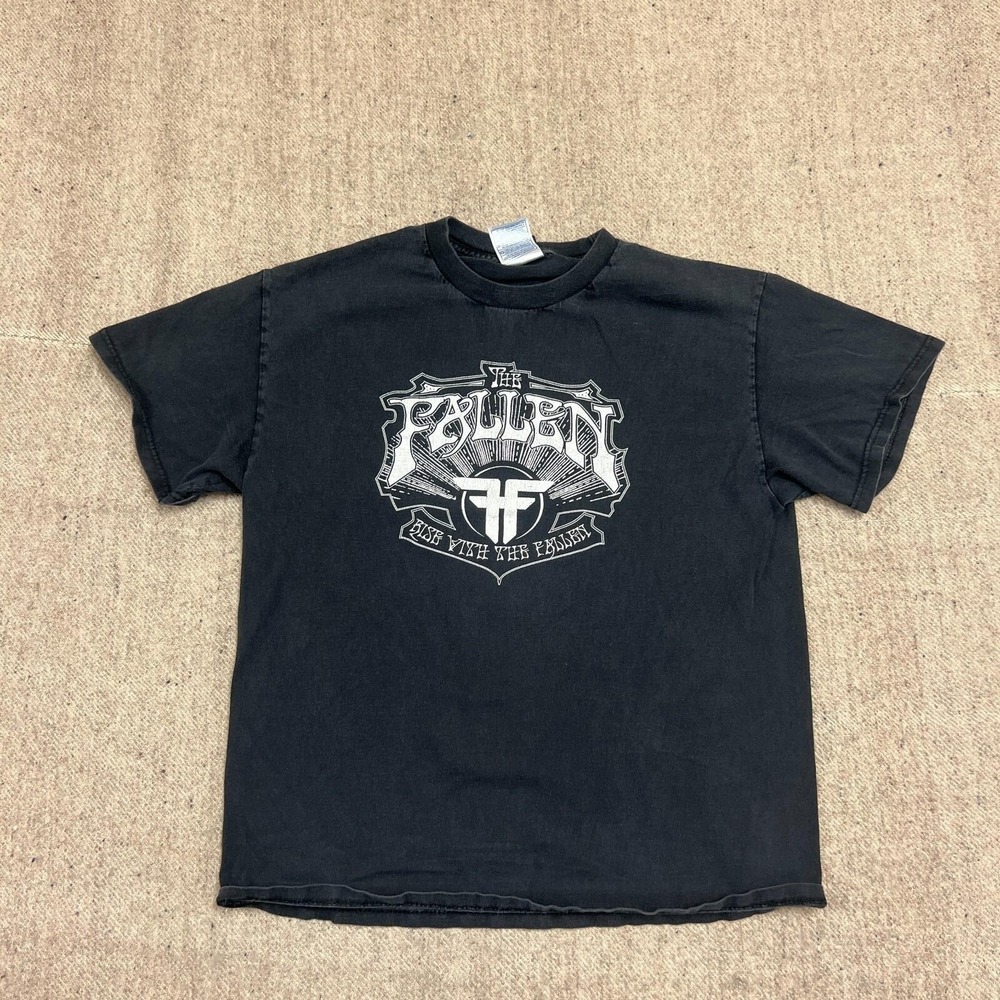 Vintage Fallen Footwear Shirt Mens Medium Black 2000s Skateboard